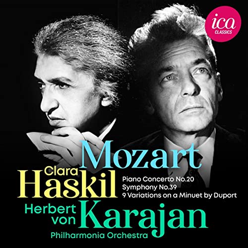 CD cover featuring portraits of Clara Haskil and Herbert von Karajan.