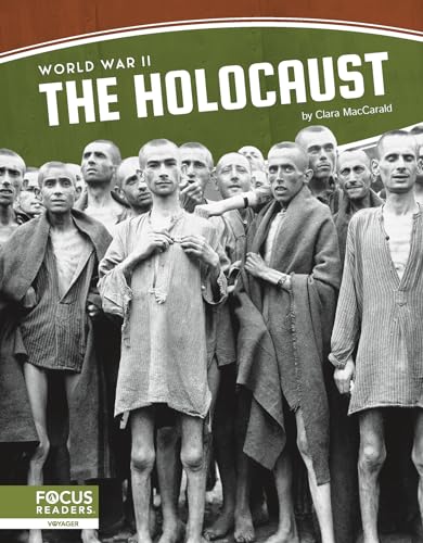 Book cover depicting emaciated Holocaust survivors, titled "The Holocaust.