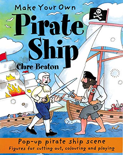 Colorful illustrated cover of a pop-up pirate ship with two pirates.