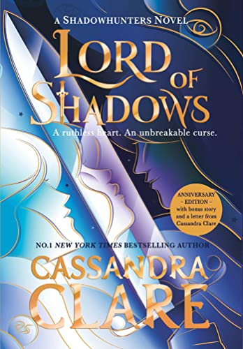 Book cover for Lord of Shadows featuring stylized silhouettes and a large sword.