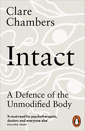 Book cover: "Intact" by Clare Chambers, with swirling grey design.