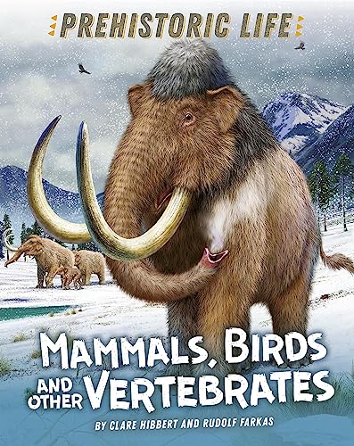 Book cover featuring a woolly mammoth in a snowy prehistoric landscape.
