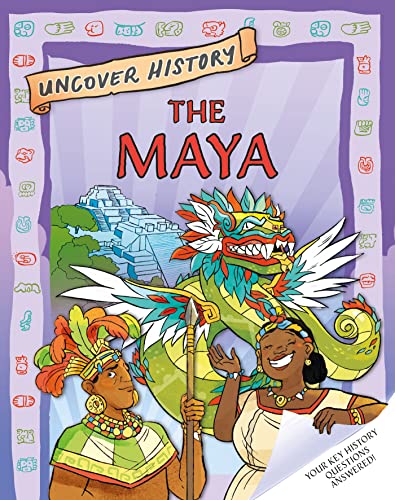 Book cover depicting Mayan ruins, feathered serpent, and people in traditional dress.