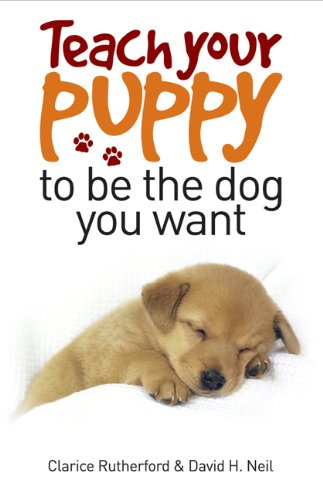 Book cover with title and a sleeping brown puppy on white.