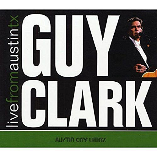Guy Clark album cover, portrait of musician with guitar, bold text.