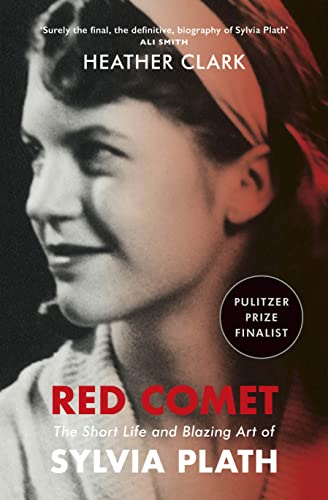 Book cover: portrait of Sylvia Plath with red title "Red Comet".