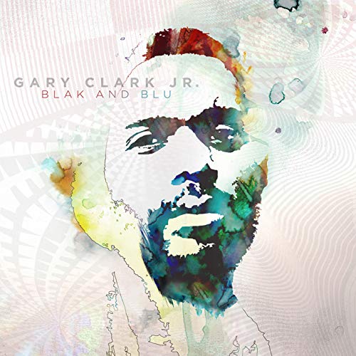 Album cover with a watercolor portrait and abstract background.