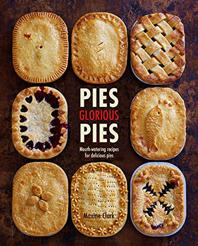 Book cover showing eight different baked pies arranged around a central title.