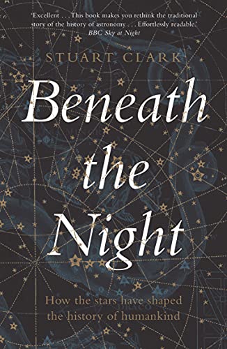 Book cover featuring the title Beneath the Night over a dark celestial star map.