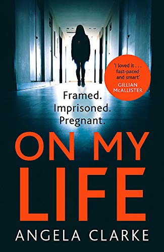 Book cover: woman walking down a hallway, title “On My Life”.