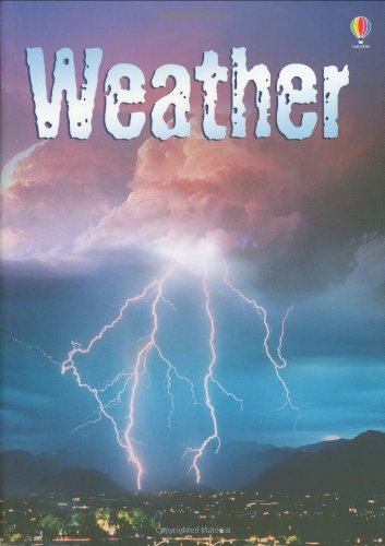 Book cover: "Weather" with a dramatic image of lightning striking mountains.