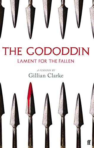 Book cover featuring rows of spearheads, one stained with red, on a white background.