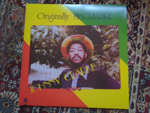 Album cover for Johnny Clarke’s “Originally Mr. Clarke” with portrait and colors.