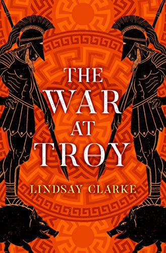 Book cover: black silhouettes of Greek soldiers on orange patterned background.