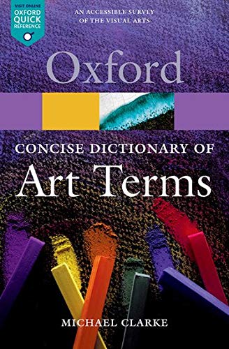Book cover for The Concise Dictionary of Art Terms featuring colorful pastel chalks.