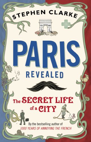 Book cover for “Paris Revealed” with illustrations of Parisian scenes.