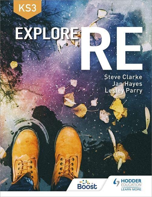 Textbook cover showing yellow boots standing in a puddle with scattered autumn leaves.