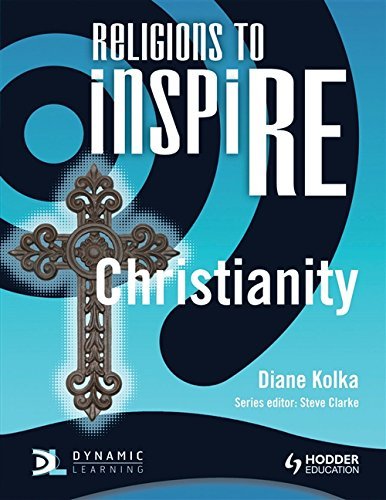Book cover: "Religions to inspire Christianity" with a cross image.