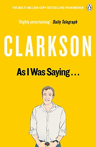 Yellow book cover with illustrated portrait of Jeremy Clarkson.