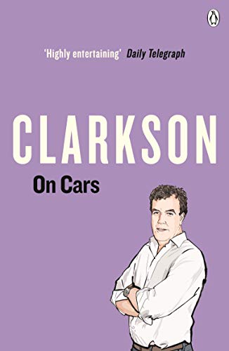 Book cover: "Clarkson on Cars" with portrait of Jeremy Clarkson.