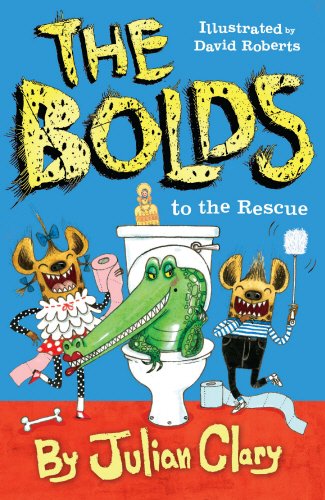 "The Bolds to the Rescue" book cover featuring cartoon characters and a crocodile in a toilet.