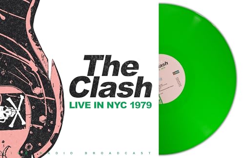 Green vinyl record of The Clash’s “Live in NYC 1979” album.