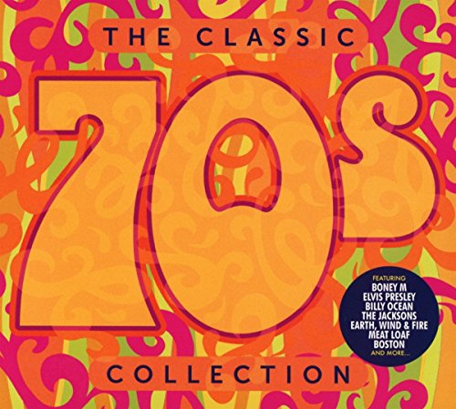 CD cover for “Classic 70s Collection” with orange and purple swirling design.