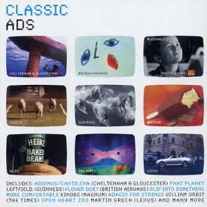 CD cover featuring a grid of colorful, vintage advertisement stills.