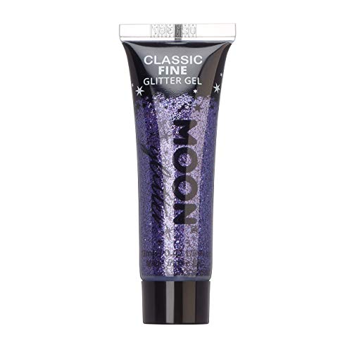 A tube of lavender-colored fine glitter gel by Moon Glitter.