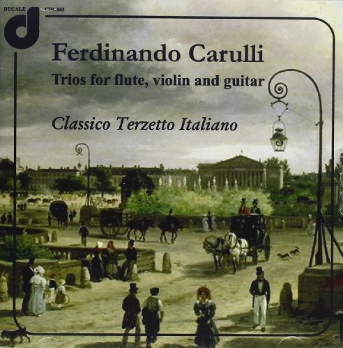 CD cover: painting of a European town square with horse-drawn carriages.
