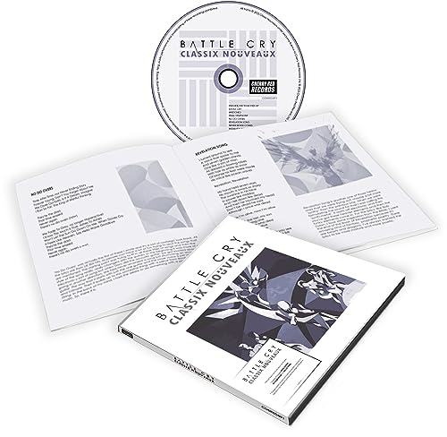 Classix Nouveaux Battle Cry CD digipak with disc and open lyric booklet on white.