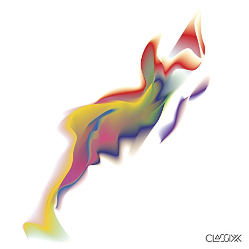 Colorful abstract wave shape on white background, "Classixx" logo at bottom.