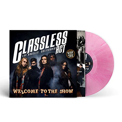 Classless Act Welcome To The Show vinyl record album cover and pink marbled disc.