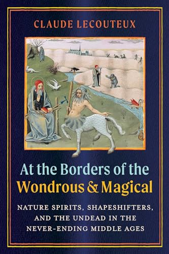 Book cover depicting medieval figures and mythical creatures in a landscape.
