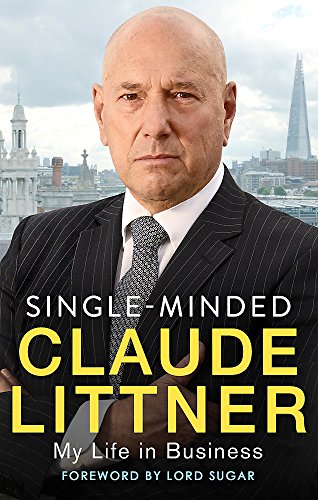 Book cover featuring Claude Littner in a suit, London skyline background.