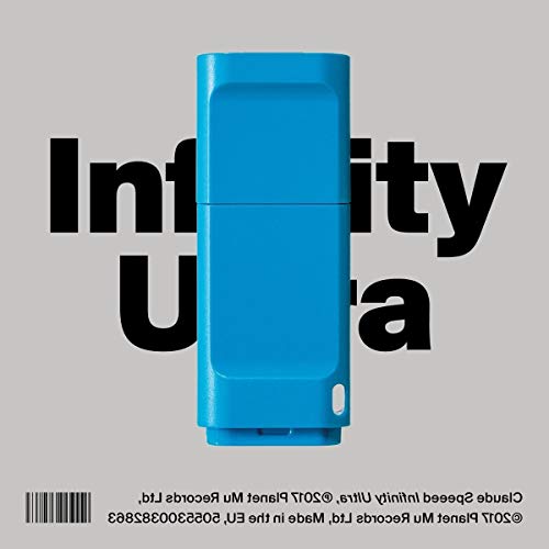 Blue CD case with bold black text reading "Infinity Ultra".