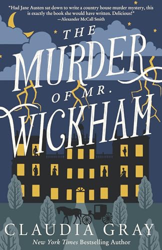 Book cover showing a dark mansion at night with lightning, a horse-drawn carriage, and text.
