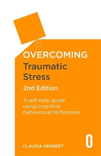 Orange book cover with title "Overcoming Traumatic Stress, 2nd Edition".