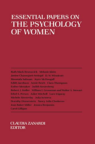 Red book cover with white text: "Essential Papers on the Psychology of Women.