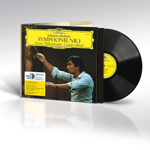 Brahms symphony vinyl record featuring conductor Claudio Abbado and orchestra.