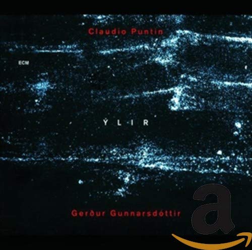 CD cover for Claudio Puntin’s “Ylir” album, dark blue and red text.