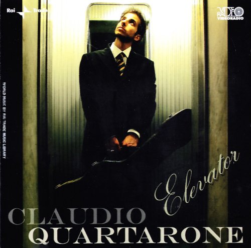 CD cover: Man with guitar in an elevator, text “Elevator”.
