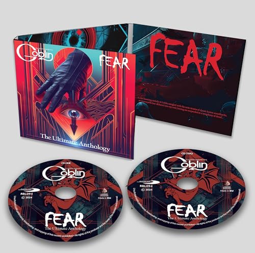 Claudio Simonetti's Goblin - Fear" CD packaging with two discs and eerie artwork.