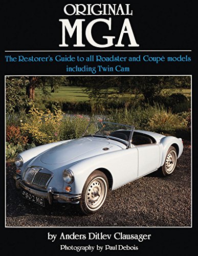 Book cover featuring a classic white MGA roadster in a garden setting.