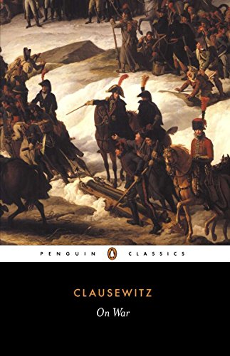 Book cover: “On War” by Clausewitz, featuring a Napoleonic battle painting.
