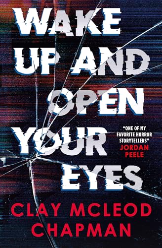 Book cover with cracked glass effect and bold white and red text.