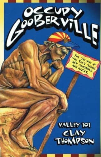 Book cover: bronze-toned sculpture with a sign, titled "Occupy Gooberville.