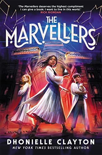 Book cover featuring three young people in a fantastical, ornate setting.