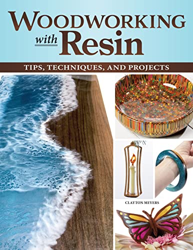 Book cover featuring resin art, woodworking, and finished projects.