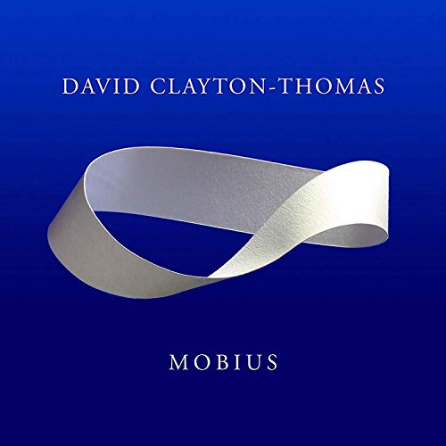Album cover with a silver Mobius strip on a blue gradient background.